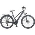 E-Bike PROPHETE "Entdecker 5.0" E-Bikes Gr. 52cm, 28 Zoll (71,12cm), schwarz (schwarz, silber) Pedelec, Elektrofahrrad für Damen