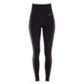 Leggings WINSHAPE "Functional Comfort HWL115C" Gr. S, Normalgrößen, schwarz, Damen, 85% Polyester, 15% Elasthan, Hosen, High Waist mit praktischen Taschen