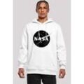 Kapuzenpullover F4NT4STIC "NASA Logo Meatball PHIBER METAVERSE FASHION" Gr. L, weiß Herren Pullover Print