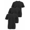 T-Shirt MAN'S WORLD Gr. 68/70 (4XL), schwarz Herren Shirts Kurzarm, unifarben, Rundhals, aus Baumwolle, im 3er-Pack Bestseller