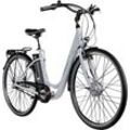 E-Bike AGON "Aurora" E-Bikes Gr. 48cm, 28 Zoll (71,12cm), grau (telegrey) Pedelec, Elektrofahrrad für Damen u. Herren