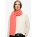 Strickschal SUPERDRY "SOFT RIB KNIT SCARF", rot (sugar coral), Damen, Materialmix, unifarben, Modetücher