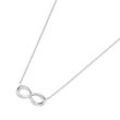 Collier SMART JEWEL "Infinity Collier, Karte, Silber 925", silber, Halsketten, Damen, 43cm, Silber 925 (Sterlingsilber)