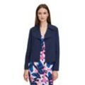 Jackenblazer BETTY & CO "Betty & Co Casual-Jacke mit Kragen" Gr. 40, blau (navy blau), Damen, Obermaterial: 61% Lyocell, 24% Polyester, 13% Viskose, 2% Elasthan. Futter: 100% Polyester., Blazer, Taschen