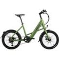 E-Bike ADORE "C-200" Gr. 42, grün (metallic, grün matt), E-Bikes, 42cm, 20 Zoll (50,80cm), Pedelec, Elektrofahrrad für Damen u. Herren