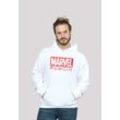 Kapuzenpullover F4NT4STIC "Marvel Logo Wash Care Symbols" Gr. 4XL, weiß Herren Pullover Herren,Premium Merch,Slim-Fit,Kapuzenpullover,Logo Print