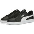 Sneaker PUMA "SMASH 3.0 L", Gr. 39, schwarz-weiß (puma schwarz, puma weiß), Leder, Synthetik, unifarben, sportlich, Schuhe