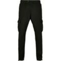 Cargohose URBAN CLASSICS "Urban Classics Herren Ripstop Cargo Pants", Herren, Gr. L, US-Größen, schwarz, 100% Baumwolle, unifarben, normal, Hosen