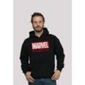 Kapuzenpullover F4NT4STIC "Marvel Logo Wash Care Symbols" Gr. 4XL, schwarz Herren Pullover Herren,Premium Merch,Slim-Fit,Kapuzenpullover,Logo Print