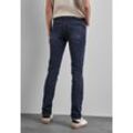 Comfort-fit-Jeans STREET ONE Gr. 27, Länge 32, blau (deep indigo washed) Damen Jeans aus Baumwolle mit Stretchanteil