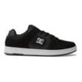 Sneaker DC SHOES "Manteca", Gr. 10,5(44), schwarz-weiß (schwarz, weiß), Obermaterial: Leder (Kuh) / Futter: Textil / Außensohle: Gummi, Schuhe Skaterschuh Sneaker low