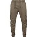 Jogginghose URBAN CLASSICS "Urban Classics Herren Stretch Jogging Pants" Gr. L, US-Größen, grün (olive), Herren, 98% Baumwolle, 2% Elasthan, unifarben, Hosen