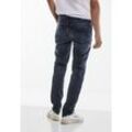 Gerade Jeans STREET ONE MEN Gr. 30, Länge 32, blau (dunkelblau wash) Herren Jeans softer Materialmix