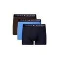 Trunk TOMMY HILFIGER UNDERWEAR "3P TRUNK" Gr. L (52), schwarz coffee, lincoln blau, des sky, Herren, Jersey, Obermaterial: 95% Baumwolle, 5% Elasthan, kontrastfarbene Details, Unterhosen, mit Logobund