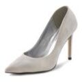 High-Heel-Pumps LASCANA Gr. 39, grau (hellgrau) Damen Schuhe High Heel, Halbschuh in spitzer Form und modischem Look