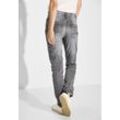 Comfort-fit-Jeans CECIL Gr. 31, Länge 28, grau (light stone wash) Damen Jeans 5-Pocket-Style