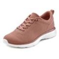 Sneaker LASCANA, Damen, Gr. 35, rosa (altrosa), Obermaterial: 100% Textilmaterial. Futter: 100% Textilmaterial. Decksohle: 100% Textilmaterial. Laufsohle: 100% Synthetik, unifarben, sportlich, Schuhe, Schnürhalbschuh, Halbschuh, Freizeitschuh ultraleicht VEGAN