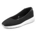 Ballerina LASCANA Gr. 35, schwarz Damen Schuhe Freizeitschuh, Slipper, Halbschuh, Sneaker Slip-In, leichte Mesh-Optik