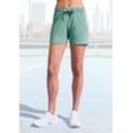 Shorts LASCANA ACTIVE "-Kurze Hose" Gr. S (36/38), N-Gr, grün (hellgrün) Damen Hosen mit kleinen Seitenschlitzen