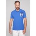 Poloshirt CAMP DAVID Gr. L, blau (deep sky) Herren Shirts aus Baumwolle