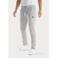 Loungehose AUTHENTIC LE JOGGER, Herren, Gr. 44/46 (S), N-Gr, grau (grau, meliert), Piquu00e9, Obermaterial: 60% Polyester, 40% Baumwolle, lang, Hosen