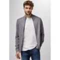 Strickjacke STREET ONE MEN, Herren, Gr. L (42), grau (thunder grau), Web, 100% Baumwolle , unifarben, casual, normal normal, hoch geschlossener Ausschnitt, Langarm normaler Saum, Strickjacken, aus reiner Baumwolle