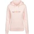 Kapuzenpullover MERCHCODE "Merchcode Damen Ladies Mothers Day - Best mom ever Heavy Hoody", Damen, Gr. 4XL, pink, 65% Baumwolle, 35% Polyester, mehrfarbig, casual, normal, ohne Ausschnitt, Langarm, Pullover