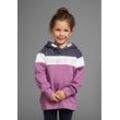 Kapuzensweatshirt KANGAROOS "Colorblocking" Gr. 104/110, lila (lila-colorblocking) Mädchen Sweatshirts für kleine