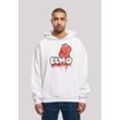 Kapuzenpullover F4NT4STIC "Sesamstraße Elmo Graffiti" Gr. 4XL, weiß Herren Pullover Premium Qualität