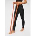 Leggings OCEAN SPORTSWEAR "Yoga-Tights" Gr. 34, N-Gr, schwarz (schwarz (tights aus nachhaltigem material)), Damen, Single Jersey, Obermaterial: 88% Polyester, 12% Elasthan, Hosen Leggings, mit Mesh-Einsätze