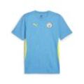 Trainingsshirt PUMA "Manchester City Trainingstrikot Herren" Gr. L, blau (magic gelb glow) Herren Shirts