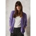 Cardigan CECIL Gr. L (42), gentle lila, Damen, Web, 68% Baumwolle, 32% Polyester, unifarben, Strickjacken, mit V-Ausschnitt