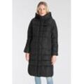 Steppmantel ONLY "ONLTINA PUFFER X LONG COAT OTW", Damen, Gr. M (38), schwarz, Web, Steppware, Obermaterial: 100% Polyester, unifarben, leicht glänzend, casual, regular fit, Langarm, Mäntel, mit Kapuze