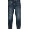 Slim-fit-Jeans TOMMY JEANS "AUSTIN SLIM TPRD" Gr. 33, Länge 34, blau (schwarz denim) Herren Jeans schmal zulaufendes Bein