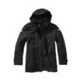 Parka BRANDIT "Brandit Herren Kids BW Parka" Gr. 122/128, schwarz, Jungen, 100% Baumwolle, unifarben, Jacken