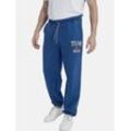 Jogginghose JAN VANDERSTORM "Jogginghose THIBOR", Herren, Gr. XL, blau (royal blau), Obermaterial: 100% Baumwolle., comfort fit, Hosen, mit Norwegenflaggen-Aufnäher