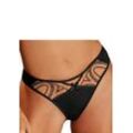 String LASCANA, Damen, Gr. 32/34, schwarz, Microtouch, Obermaterial: 50% Polyamid, 38% Polyester, 12% Elasthan, figurbetont, Unterhosen, in modischer Tattoo-Optik