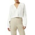 Satinbluse COMMA Gr. 34, beige (ecru) Damen Blusen mit Zier-Detail am Ausschnitt