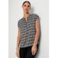 Shirtbluse HECHTER PARIS Gr. 36, schwarz (schwarz, sand) Damen Blusen mit elegeantem Allover-Print - NEUE KOLLEKTION