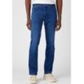 Stretch-Jeans WRANGLER "Greensboro", Herren, Gr. 34, Länge 34, blau (olympia), Denim/Jeans, Obermaterial: 94% Baumwolle, 5% Elastomultiester, 1% Elasthan, casual, straight fit lang, Jeans, Regular Straight fit