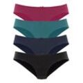 Bikinislip S.OLIVER Gr. 36/38, bunt (lila, navy, petrol, schwarz) Damen, Unterhosen aus elastischer Baumwolle