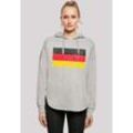 Kapuzenpullover F4NT4STIC "Germany Deutschland Flagge distressed" Gr. S, grau Damen Pullover Print