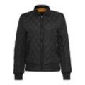 Allwetterjacke URBAN CLASSICS "Urban Classics Damen Ladies Diamond Quilt Nylon Jacket" Gr. L, schwarz, Damen, 100% Polyester, unifarben, Jacken