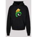 Sweatshirt F4NT4STIC "F4NT4STIC Herren Marvin The Martian Face with Ultra Heavy Hoody" Gr. 4XL, schwarz (black) Herren Sweatshirts