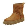 Plateaustiefelette GANT "Snowhill" Gr. 39, braun (cognacfarben), Damen, Veloursleder, unifarben, Schuhe, Winterstiefel, Plateaustiefel, Boots mit Plateausohle