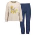 Pyjamaoberteil BLUE SEVEN "Blue Seven Pyjama NIGHTWEAR - 2er Set", Kinder, Gr. 104/110, beige (043, kiesel), 100% Baumwolle, Rundhals, Langarm, Shirts