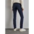 Comfort-fit-Jeans STREET ONE Gr. 27, Länge 34, blau (deep indigo washed) Damen Jeans Middle Waist