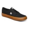 Sneaker DC SHOES "Trase TX", Gr. 10,5(44), schwarz (schwarz, gum), Obermaterial aus Wildleder für Haltbarkeit und Textil für Atmungsaktivität Mesh-Futter HD-Logodruck Vulkanisiert für ein hervorragendes Boardgefühl und eine federnde Sohle Abriebfeste, griffige Gummiaußensohle Die unverkennbare vertiefte Pill-Pattern-Lauffläche von DC, Schuhe