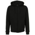 Sweatjacke URBAN CLASSICS "Urban Classics Herren 2-tone Zip Hoody" Gr. L, schwarz (blk/blk) Herren Sweatjacken