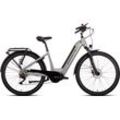 E-Bike SAXONETTE "Quantum Sport Wave" E-Bikes Gr. 45cm, 28 Zoll (71,12cm), silberfarben Pedelec, Elektrofahrrad für Damen u. Herren